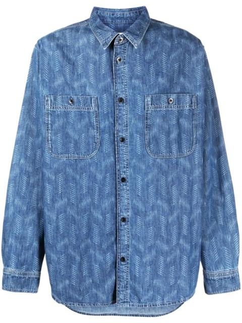 Bhelyn geometric-print denim shirt