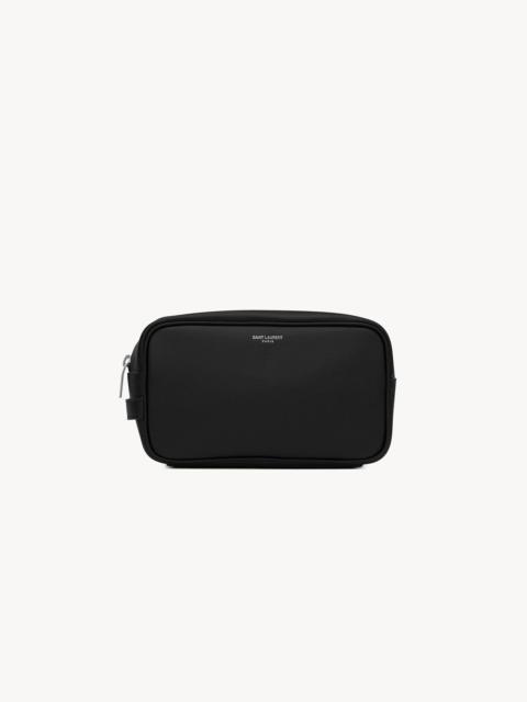 SAINT LAURENT PARIS SMALL GROOMING CASE IN GRAIN DE POUDRE LEATHER