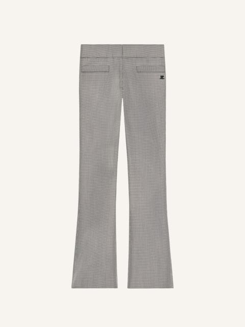 HERITAGE CROPPED BOOTCUT HOUNDSTOOTH PANTS