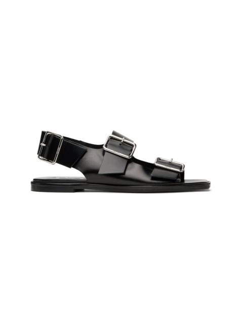 Black Thekla Leather Slingback Sandals