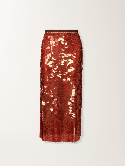 Skirt in printed sequin tulle