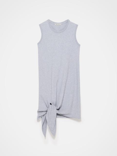 WOMENS HEM KNOT DRESS IN MID GREY MELANGE