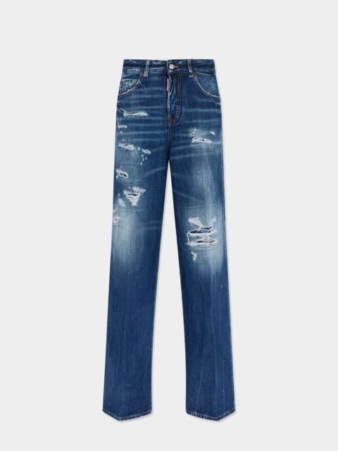 MEDIUM RIPPED WASH BAGGY TRAVELLER JEANS