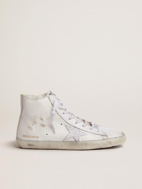Men’s LAB Limited Edition white and glitter Francy sneakers