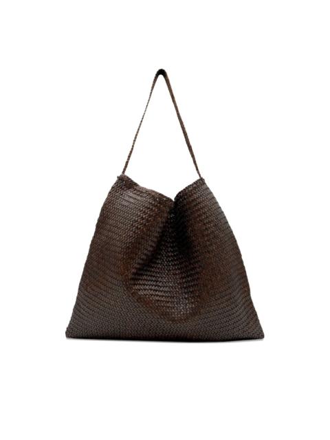 woven leather shoulder bag