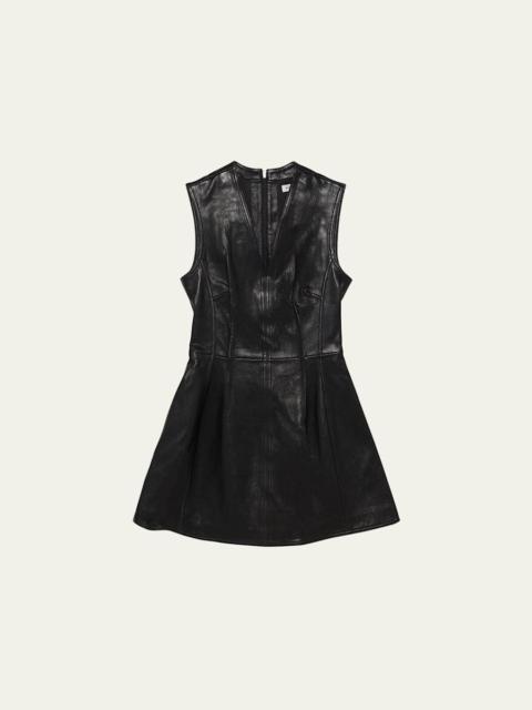 Juliette Sleeveless Leather Midi Dress