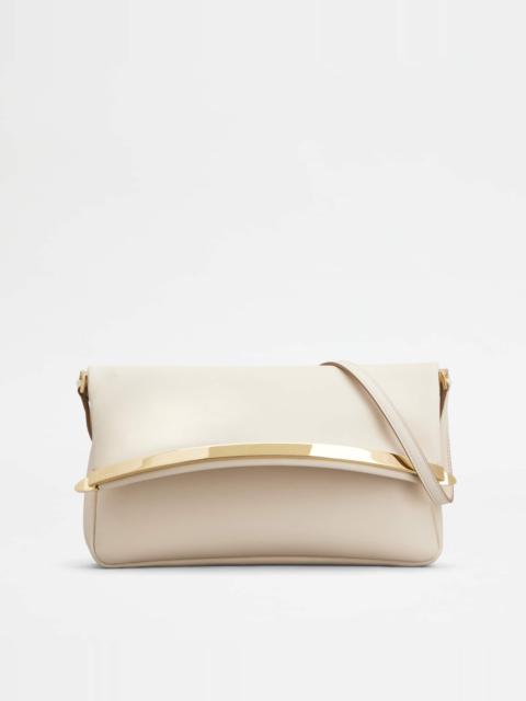 TOD'S MAGENTA BAG FLAP BAG IN LEATHER SMALL - WHITE