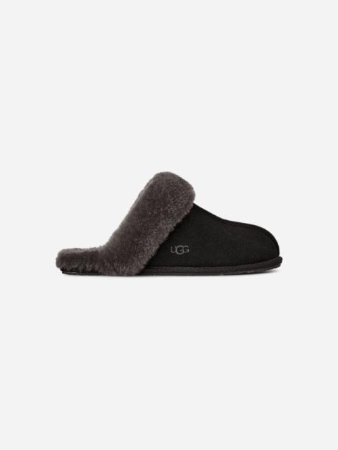 ® Women's Scuffette II Suede Sheepskin Slipper in Black/Grey