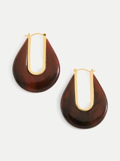 RESIN DROP HOOP EARRING