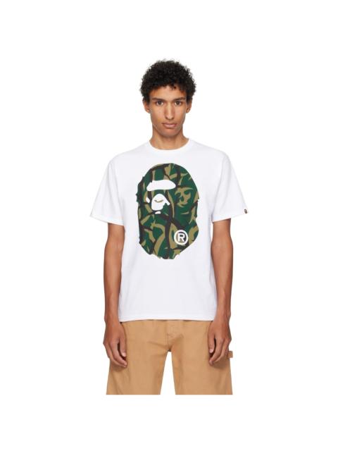White Trial Camo Big Ape Head T-shirt