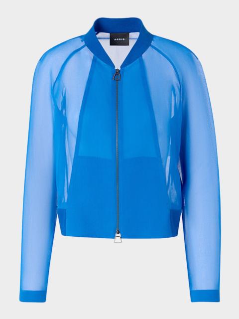 Harina Panama Silk Organza Bomber Jacket