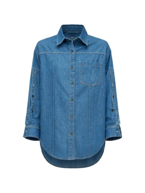 oversized chambray shirt