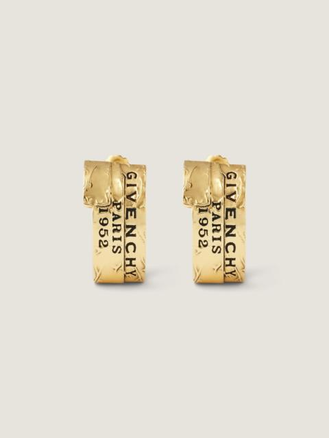GIVENCHY TAPE EARRINGS IN METAL AND ENAMEL