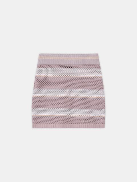 WOMEN'S MA STRIPE CROCHET MINI SKIRT