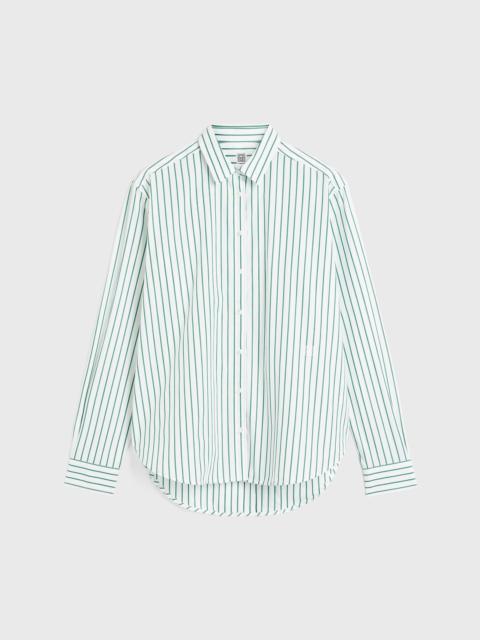 Signature cotton shirt white/green