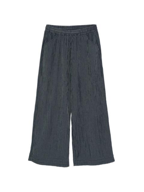 pocket checked trousers