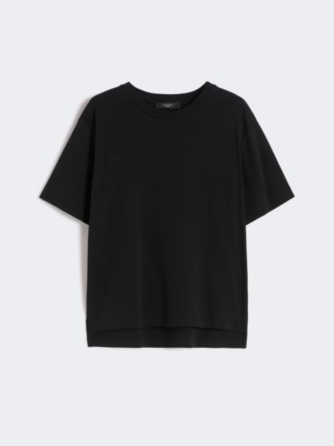 Cotton jersey boxy T-shirt - BLACK