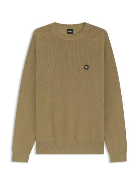 COTTON SWEATER WITH DOUBLE B MONOGRAM