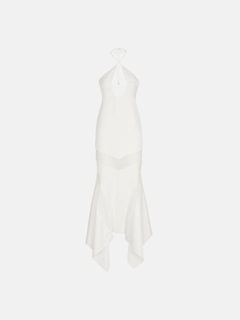 ''SASKIA'' WHITE MIDI DRESS