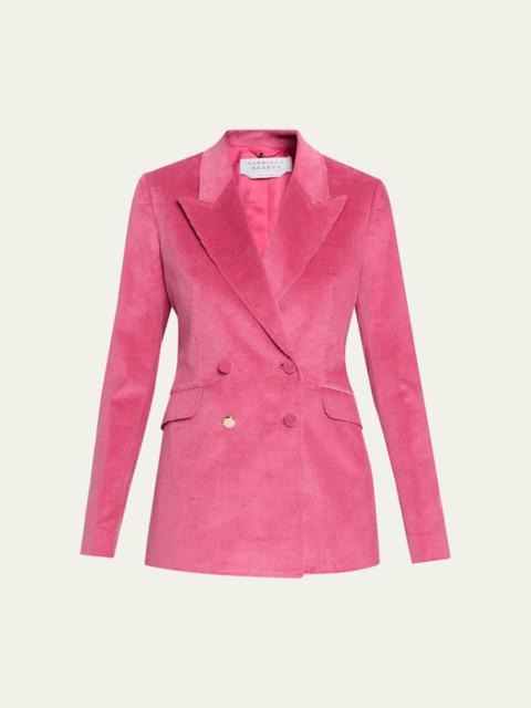 Angela Corduroy Double-Breasted Blazer Jacket