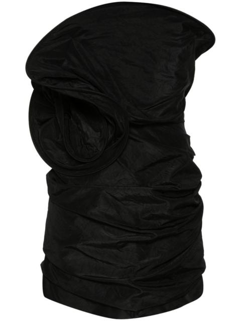 3D-rose taffeta mini dress
