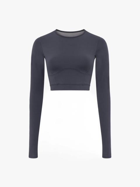 LONG-SLEEVE CROP TOP