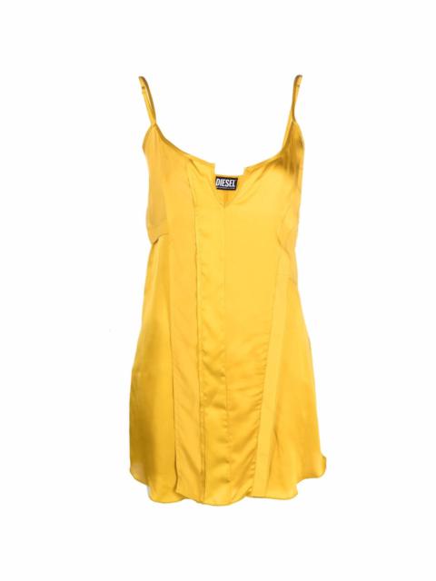 panelled satin slip dress