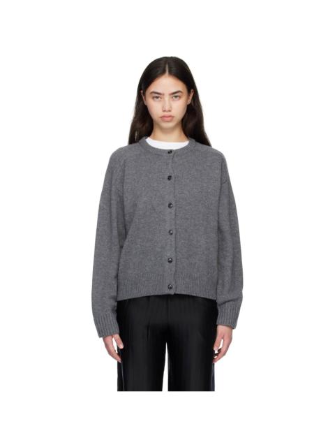 Gray AIDAR LDS Wool Cashmere Cardigan