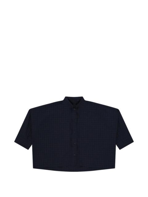 short-sleeve buttoned shirt