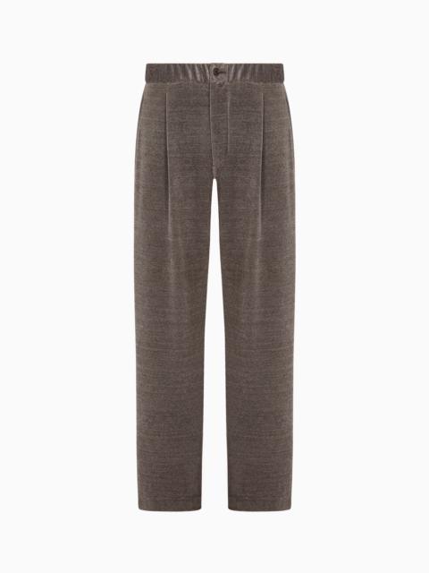 ASV SINGLE-PLEAT TROUSERS IN MILLERAIES COTTON JERSEY