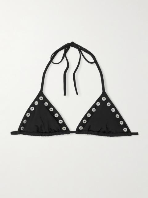 Lido Embellished Triangle Bikini Top