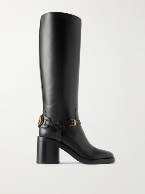 Vlogo Signature 80 Embellished Leather Knee Boots