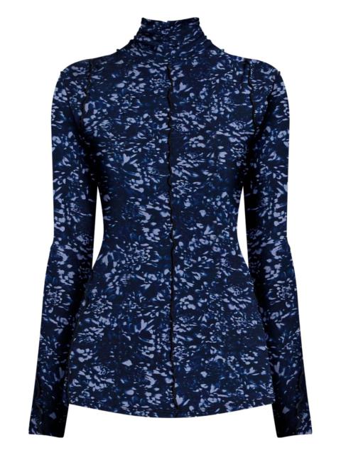 floral-print top