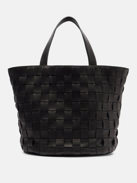 Sisal leather tote bag