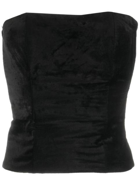 square-neck cotton-blend tank top