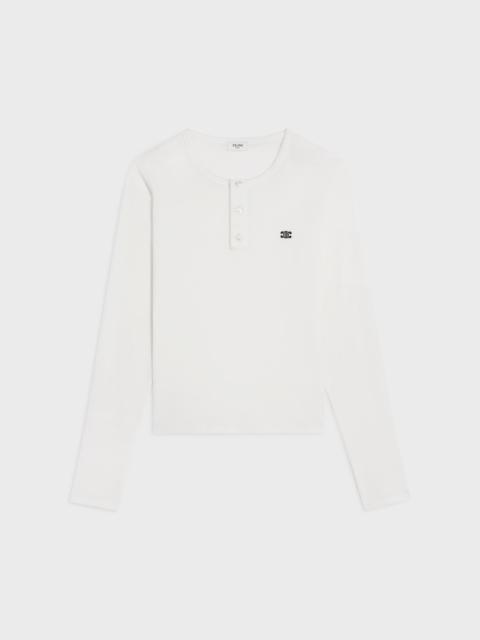 long sleeved t-shirt IN RIBBED COTTON JERSEY