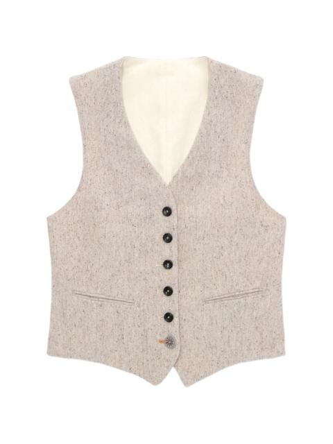 Demi button-front single-breasted waistcoat