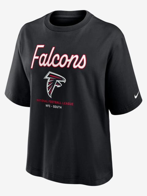 Atlanta Falcons Essential Script Boxy Women's Nike NFL T-Shirt