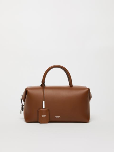 HOLDALLM Medium natural leather bowler bag