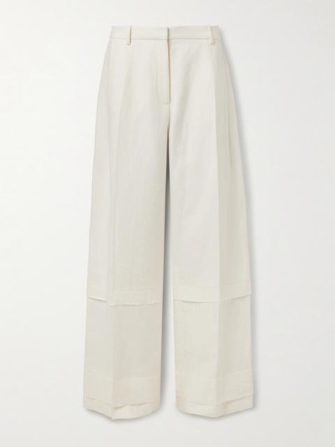 Linden Tiered Frayed Linen Pants