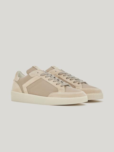 CANALI NUVOLA BEIGE NYLON AND SUEDE SNEAKERS
