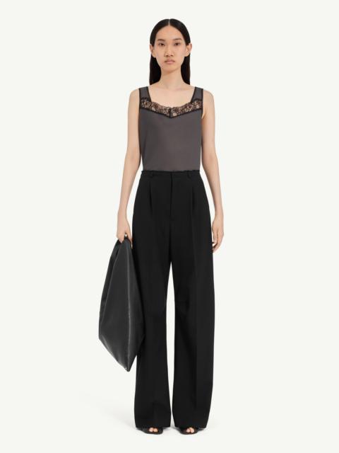 Wool wide-leg trousers