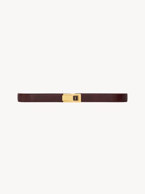 CHARNIERE BUCKLE BELT IN SMOOTH LEATHER