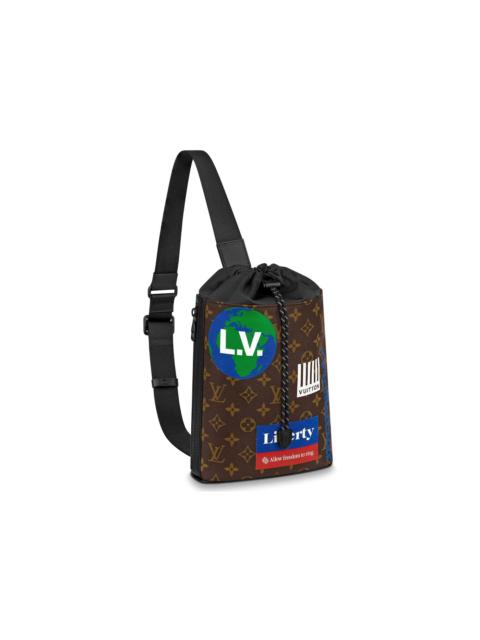 Louis Vuitton Chalk Sling Bag Monogram Logo Story Brown