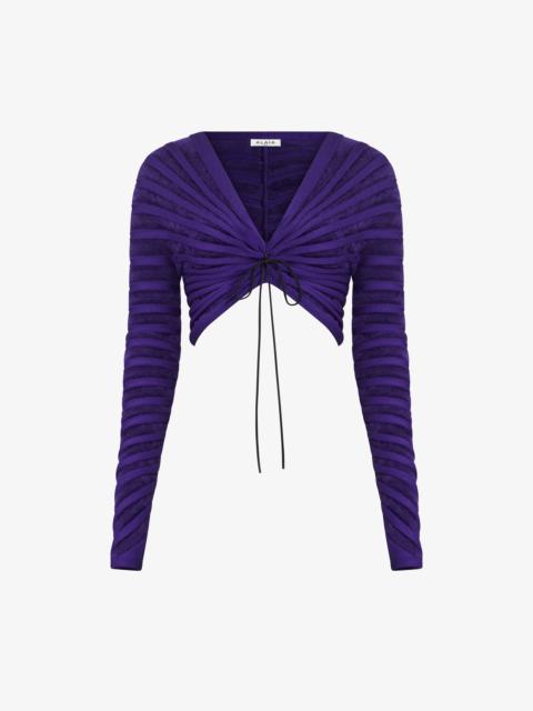 OFF-SHOULDER VELVET TOP