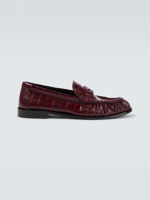 Le Loafer eel leather penny loafers