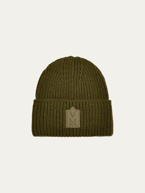 Men's M-Logo Patch Beanie Hat