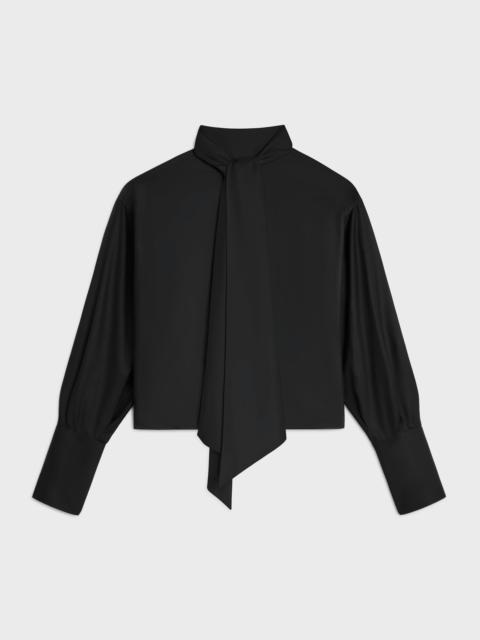 cropped lavalliere shirt IN silk twill