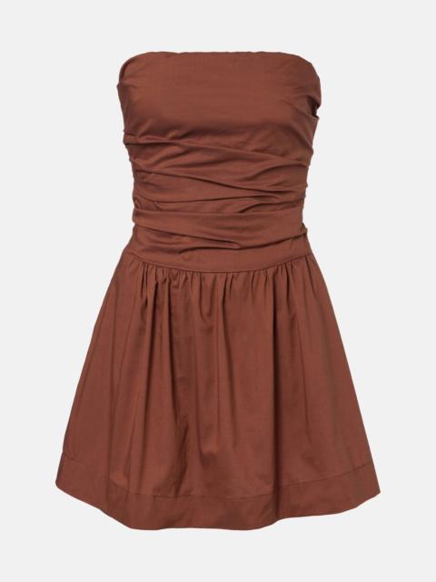 Vera strapless cotton minidress