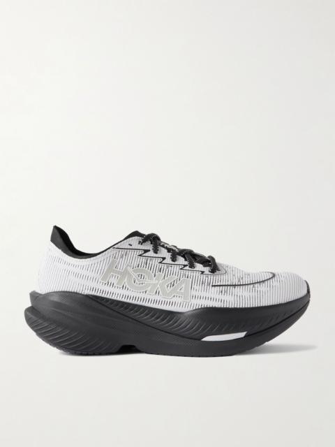 Mach X 2 Rubber-Trimmed Mesh Sneakers Gray